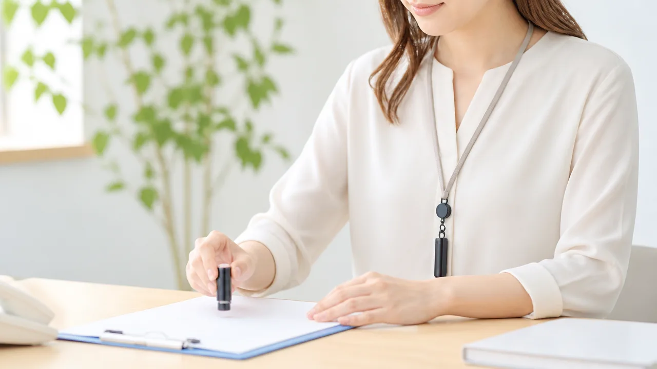 シャチハタを首から下げる方法｜必要な道具と落としにくい付け方
