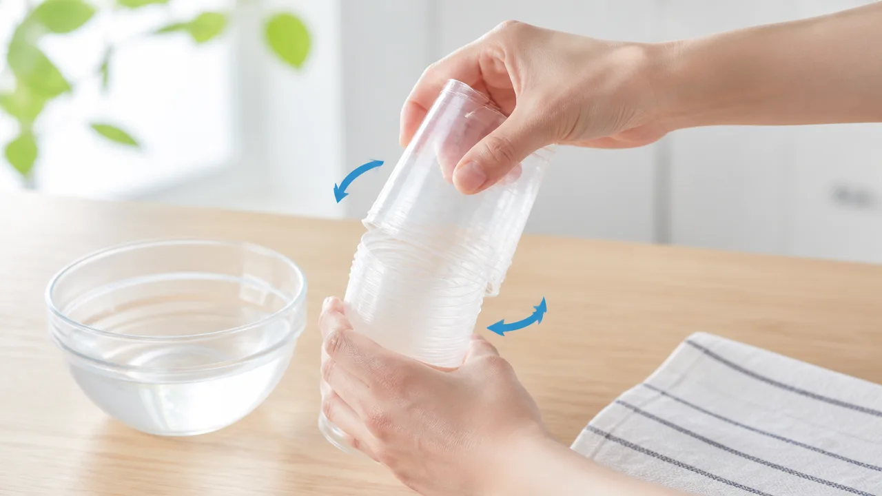 プラスチックコップが重なって取れないときの安全な外し方と予防法